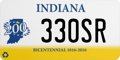 IN license plate 330SR