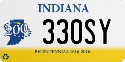 IN license plate 330SY