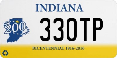 IN license plate 330TP