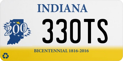 IN license plate 330TS