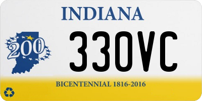 IN license plate 330VC