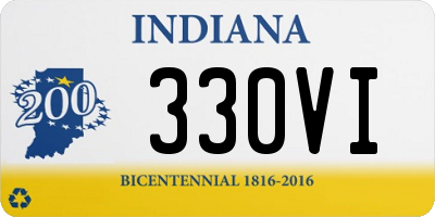 IN license plate 330VI