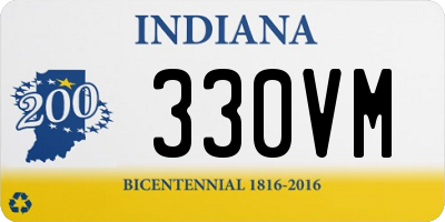 IN license plate 330VM