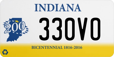 IN license plate 330VO