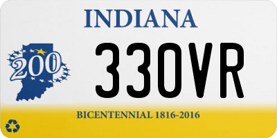 IN license plate 330VR