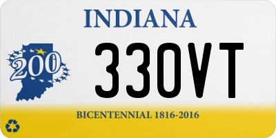 IN license plate 330VT