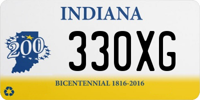 IN license plate 330XG