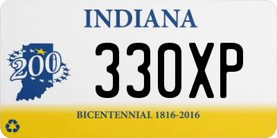 IN license plate 330XP