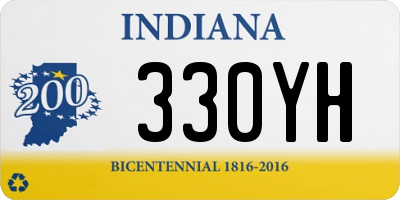 IN license plate 330YH