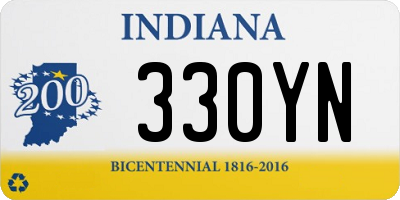 IN license plate 330YN