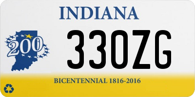 IN license plate 330ZG