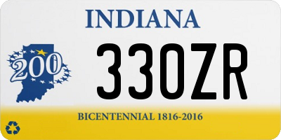 IN license plate 330ZR