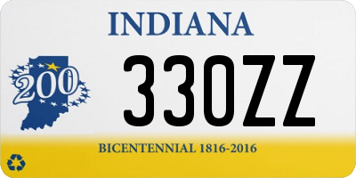 IN license plate 330ZZ