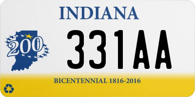 IN license plate 331AA