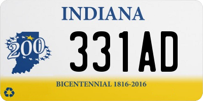 IN license plate 331AD