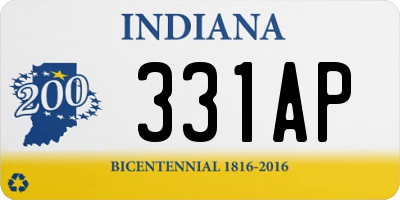 IN license plate 331AP