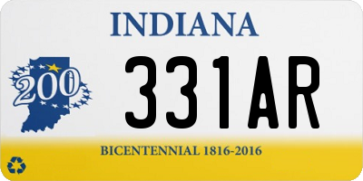 IN license plate 331AR