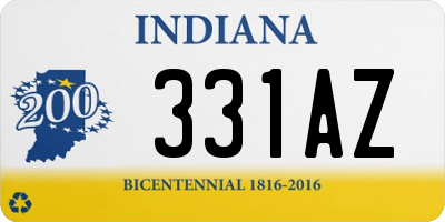 IN license plate 331AZ