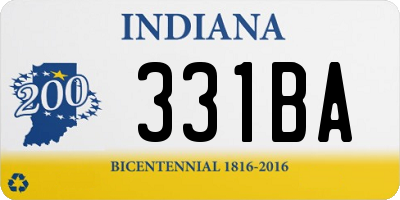 IN license plate 331BA