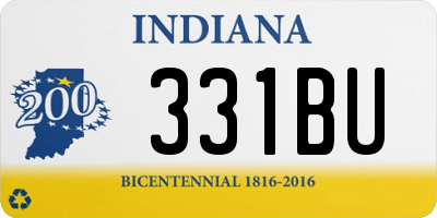 IN license plate 331BU