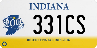 IN license plate 331CS