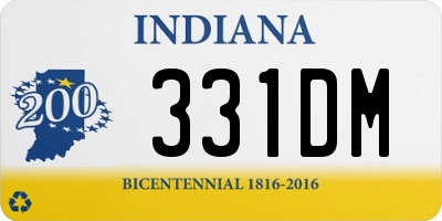 IN license plate 331DM