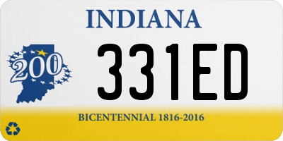 IN license plate 331ED