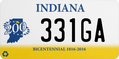 IN license plate 331GA