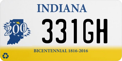 IN license plate 331GH