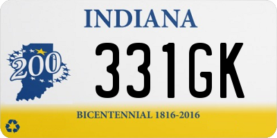 IN license plate 331GK