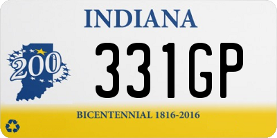 IN license plate 331GP