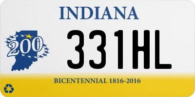 IN license plate 331HL