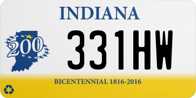 IN license plate 331HW