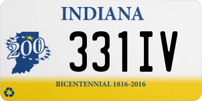 IN license plate 331IV