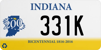 IN license plate 331K