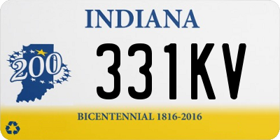 IN license plate 331KV