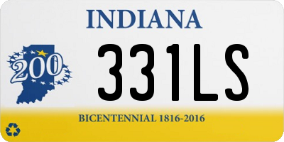 IN license plate 331LS