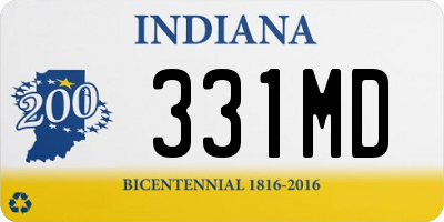 IN license plate 331MD