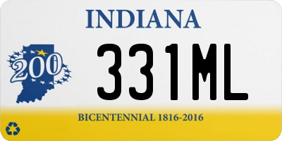 IN license plate 331ML