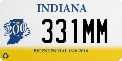 IN license plate 331MM