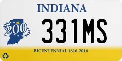 IN license plate 331MS