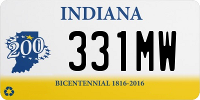 IN license plate 331MW