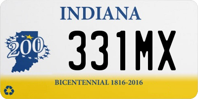 IN license plate 331MX