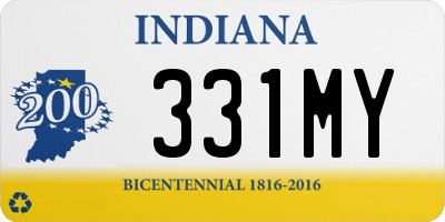 IN license plate 331MY