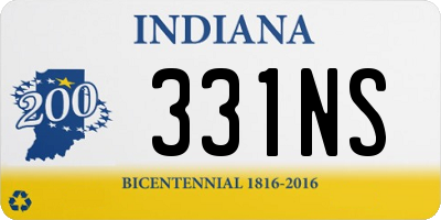 IN license plate 331NS