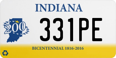 IN license plate 331PE