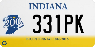 IN license plate 331PK