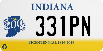 IN license plate 331PN