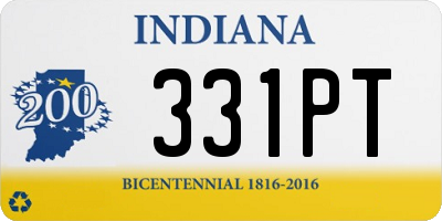 IN license plate 331PT