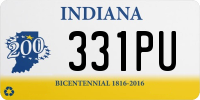 IN license plate 331PU